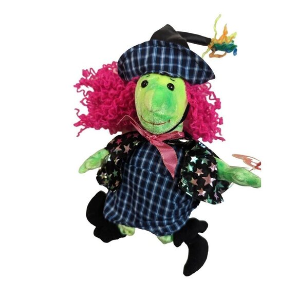 Ty Beanie Baby SCARY The WITCH 8 inch HALLOWEEN Paper Tags Plush Stuffed Doll - Picture 1 of 9
